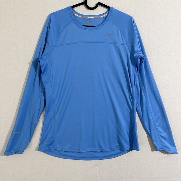 Nike Running Women’s Long Sleeve T Shirt Size Large Blue - Picture 1 of 9